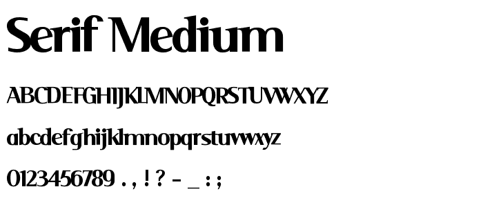 Serif Medium police